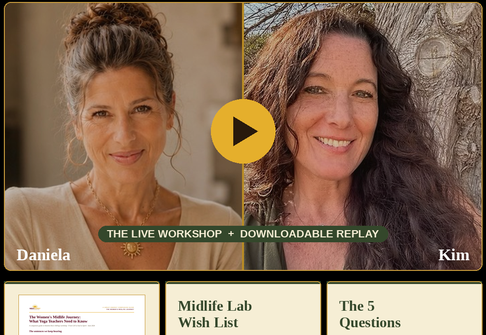 Daniela Hess and Kim Beekman, hosts of The Midlife Journey Workshop